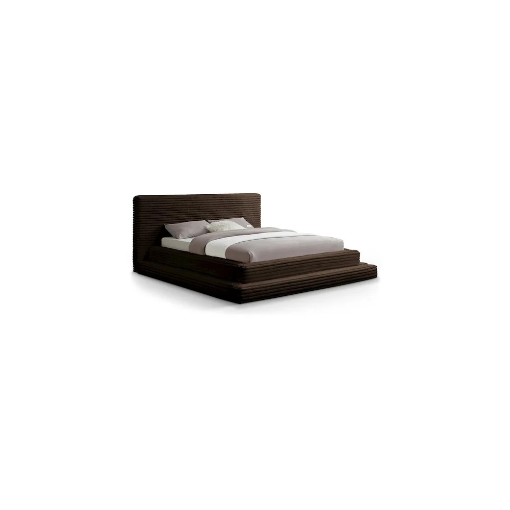 Meridian Furniture Drew Brown Corduroy Queen Bed - Walmart.com | Walmart (US)