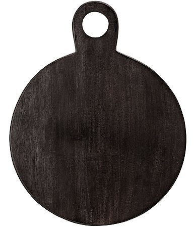 Creative Co Op Round Acacia Wood Cheese and Cutting Board - Black | Dillard's