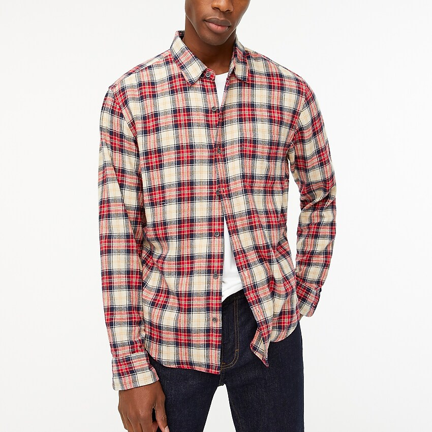 Factory: Plaid Regular Flannel Shirt For Men | J.Crew Factory