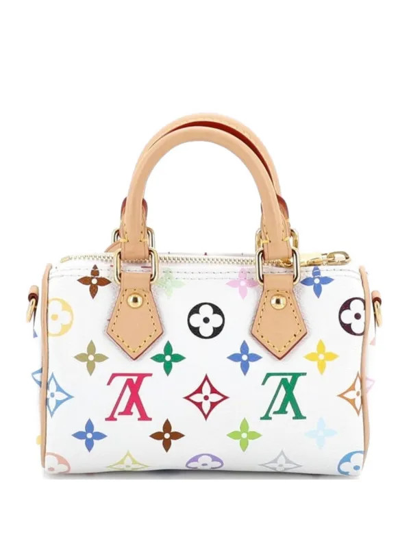 Louis Vuitton Pre-Owned x Takashi Murakami Speedy Bandouliere NM Bag Monogram Multicolor Nano Sat... | Farfetch Global