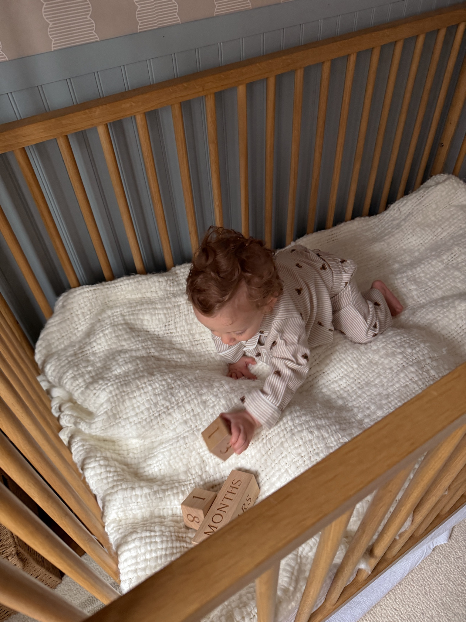 My sweet one year old playing with his milestone blocks 🤍

#LTKBaby