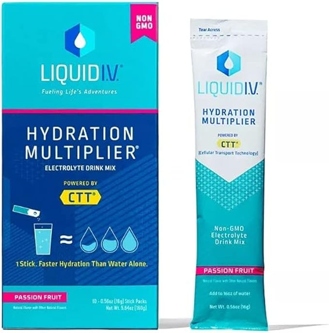 LIQUID IV Passion Fruit Hydration Drink Mix 10 Count, 0.56 OZ | Amazon (US)