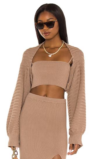 Magdala Knit Shrug in Nutmeg | Revolve Clothing (Global)