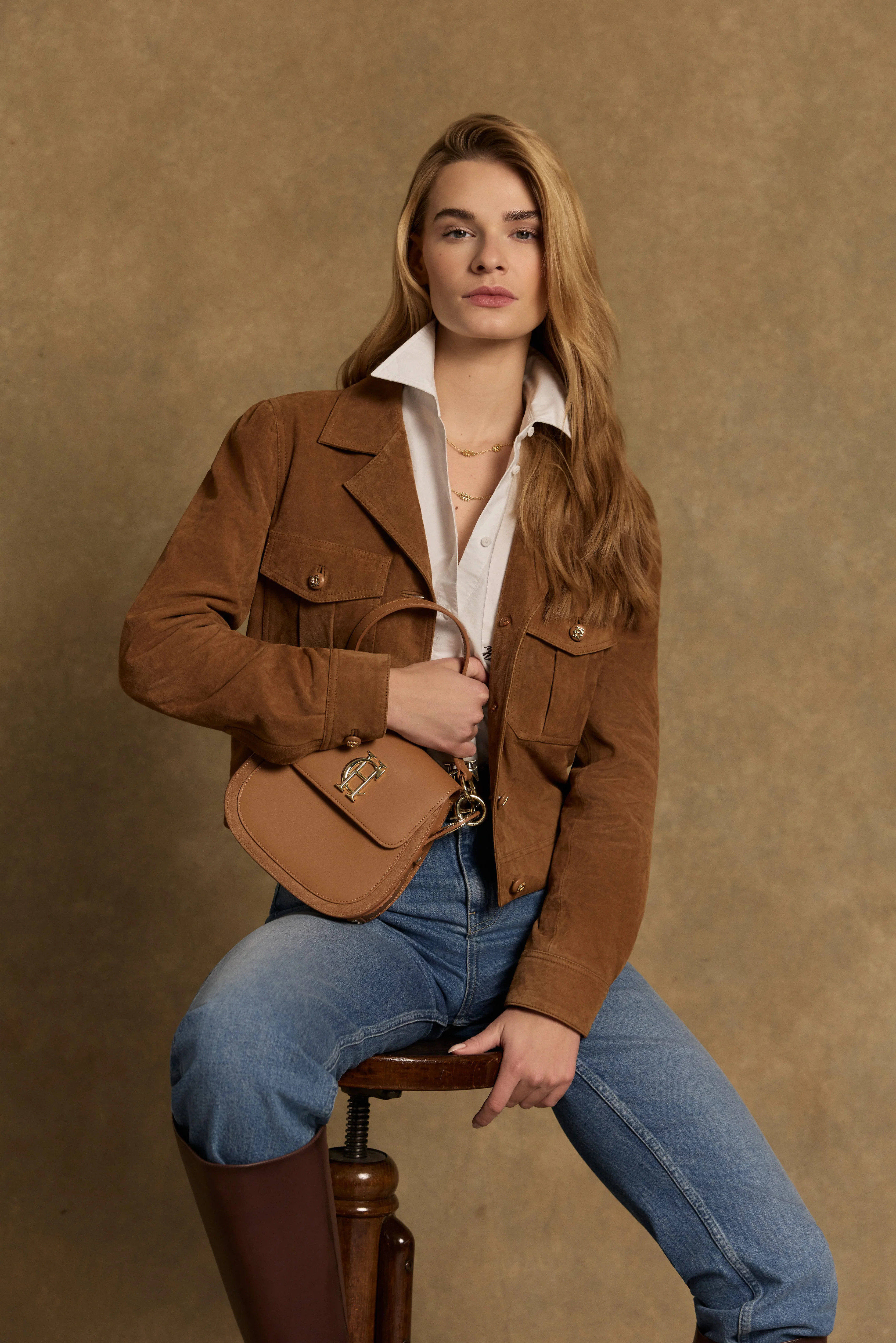 Richmond Suede Jacket (Tan) | Holland Cooper