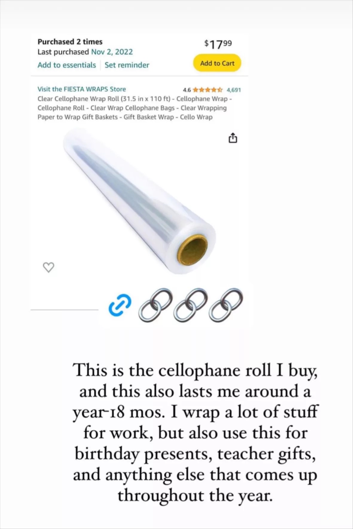 30 Three Roll Wrapping Paper/Cellophane Under Counter Mount