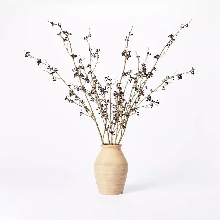 7.5" x 4" Artificial Berry Plant Arrangement in Ceramic Vase - Threshold™ designed with Studio ... | Target