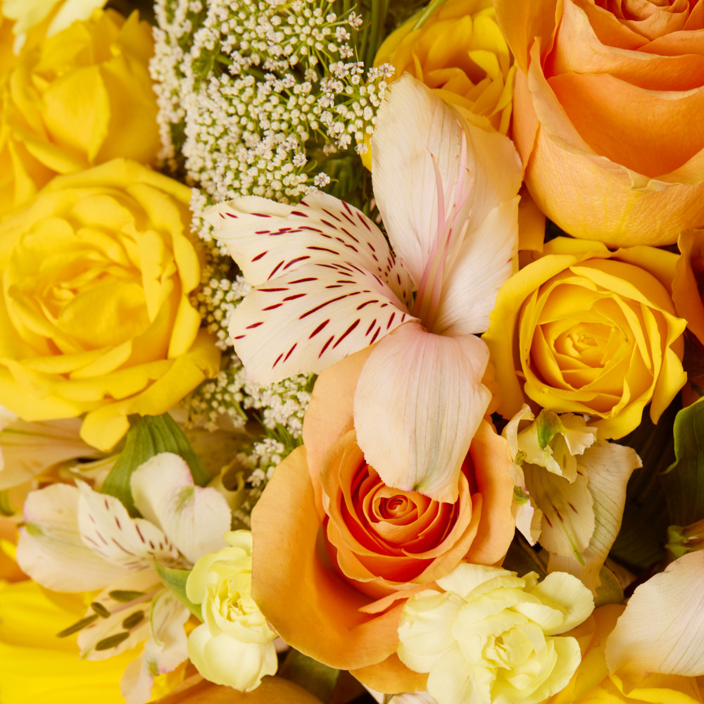Bouquet of Mixed Yellow Rises, Lilies, and Gerbera - The Bouqs Co. | The Bouqs Co.