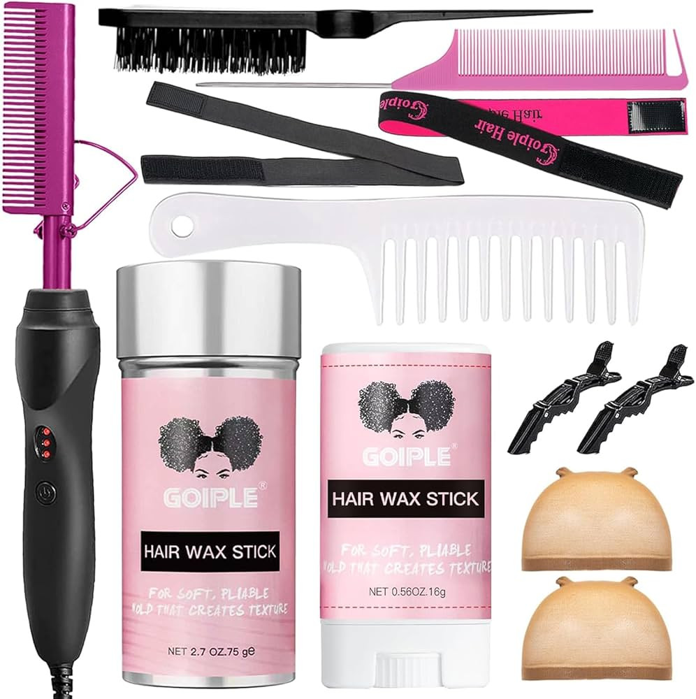 Goiple Electric Hot Comb Pink Hair Straightener Electrical Straightening Comb Curling Iron for Na... | Amazon (CA)