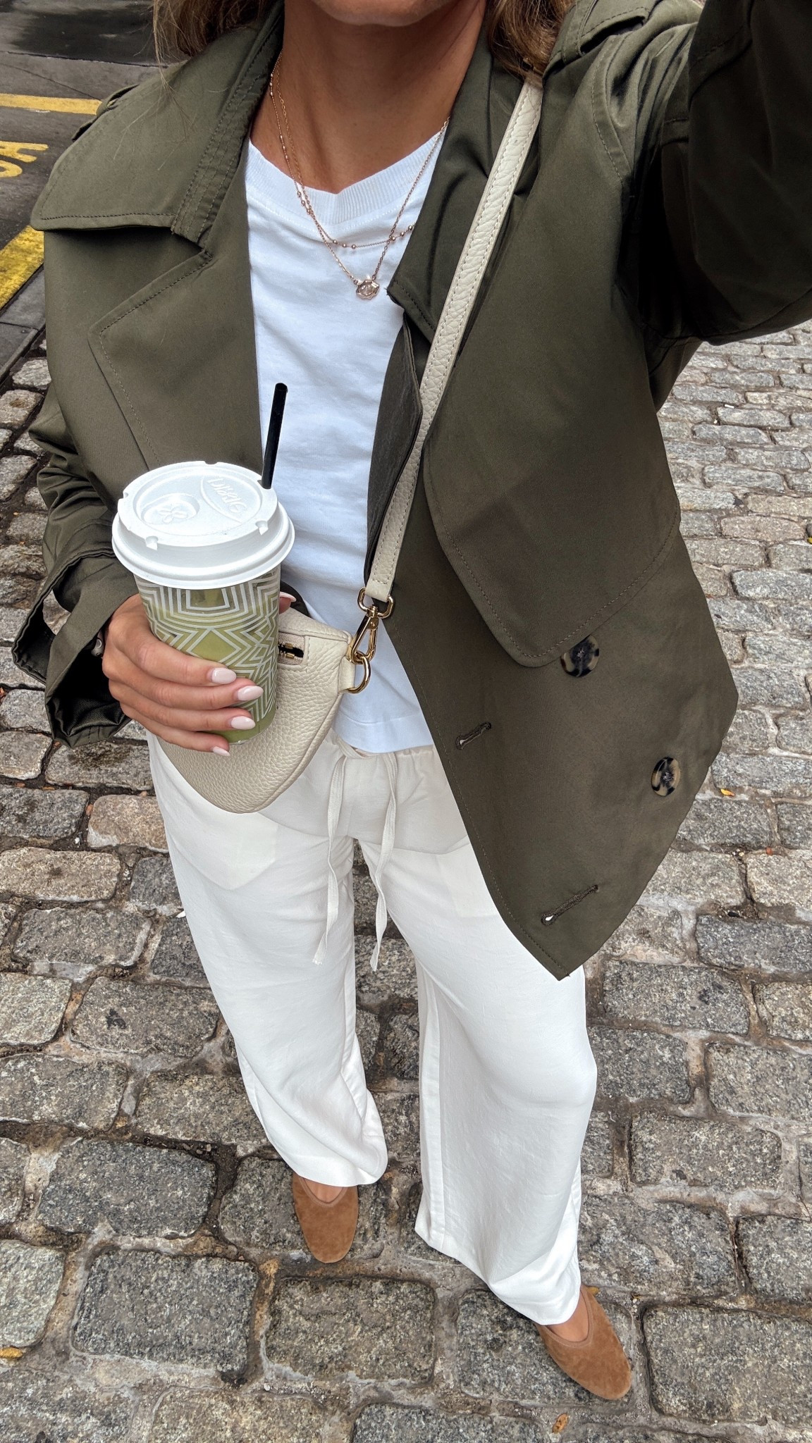 travel look home from nyc - cutie cropped Abercrombie trench coat with my fave Aritzia pants & suede flats 

fall style, fall fashion 

#LTKNYFW