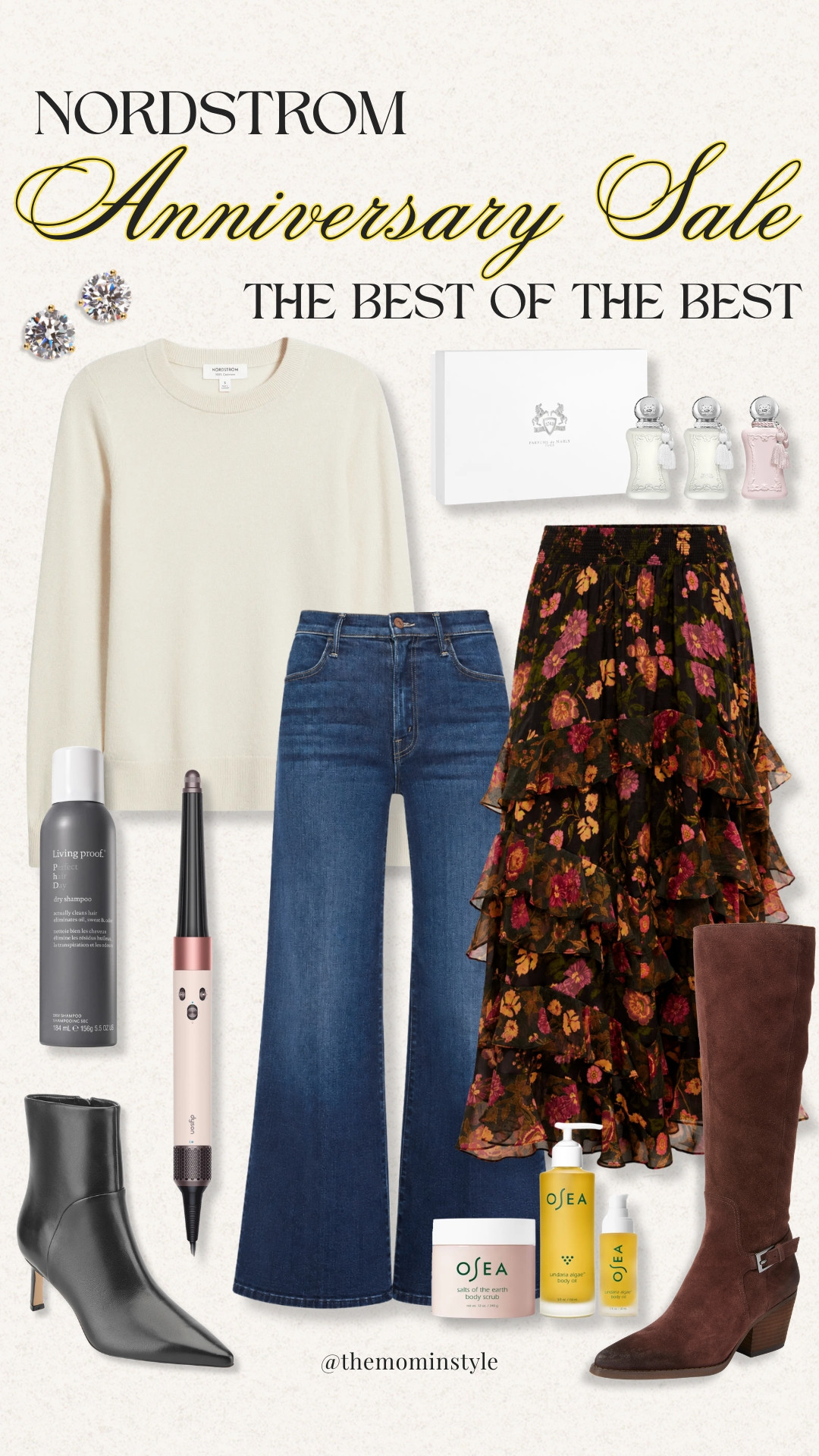 The Nordstrom Anniversary Sale is almost over, and these are the finds I think are actually worth shopping before prices go back up. From fall denim and boots to my favorite OSEA body care, beauty tools and an easy neutral sweater, these are the pieces I would put at the top of your list.

Nordstrom Anniversary Sale, Nordstrom sale finds, fall fashion, fall boots, wide leg jeans, floral maxi skirt, OSEA skincare, Dyson Airwrap, beauty favorites, fall wardrobe, TheMomInStyle 

 #LTKSeasonal #LTKOver40 #LTKSaleAlert