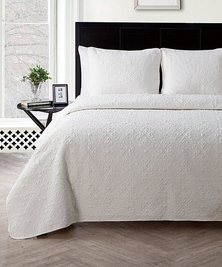 White Caroline Quilt Set | Zulily