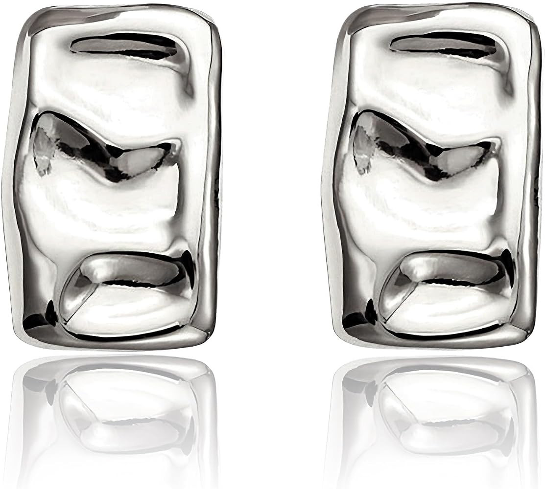 Chunky Gold Rectangle Stud Earrings for Women Extra Large Drop Earring Dupes Hypoallergenic Big O... | Amazon (US)
