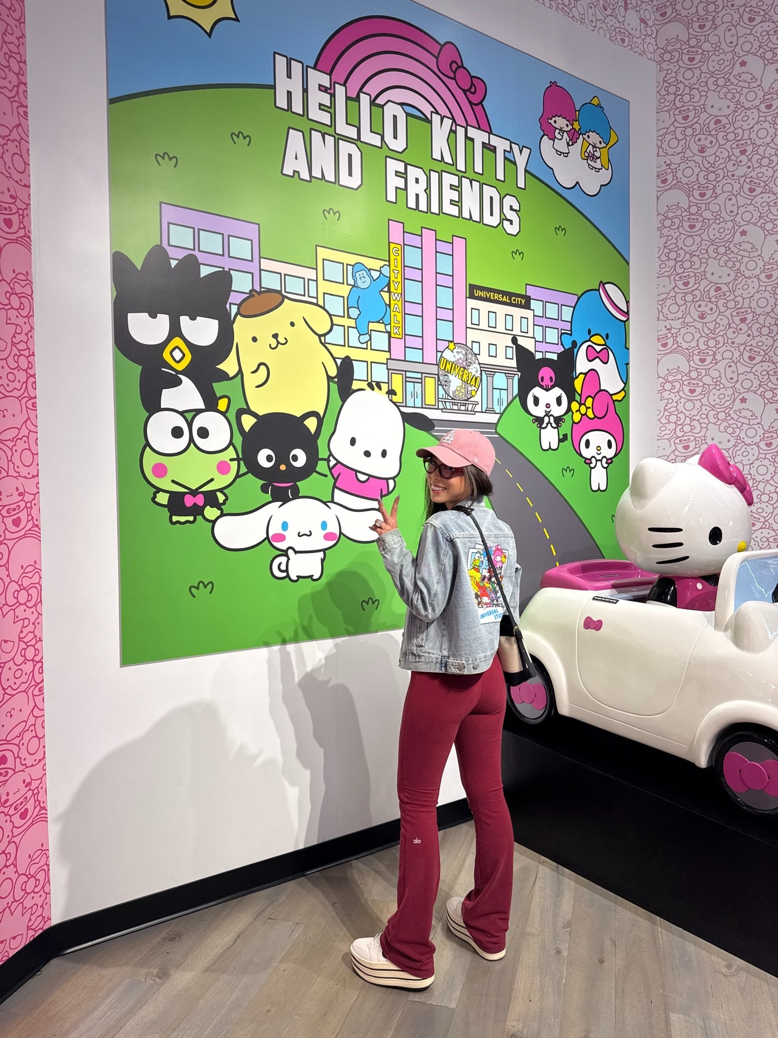 Hello Kitty Cafe at Universal Studios CityWalk wearing @Alo Yoga Summer Romance Red

#LTKootd #LTKdayinmylife #LTKActive