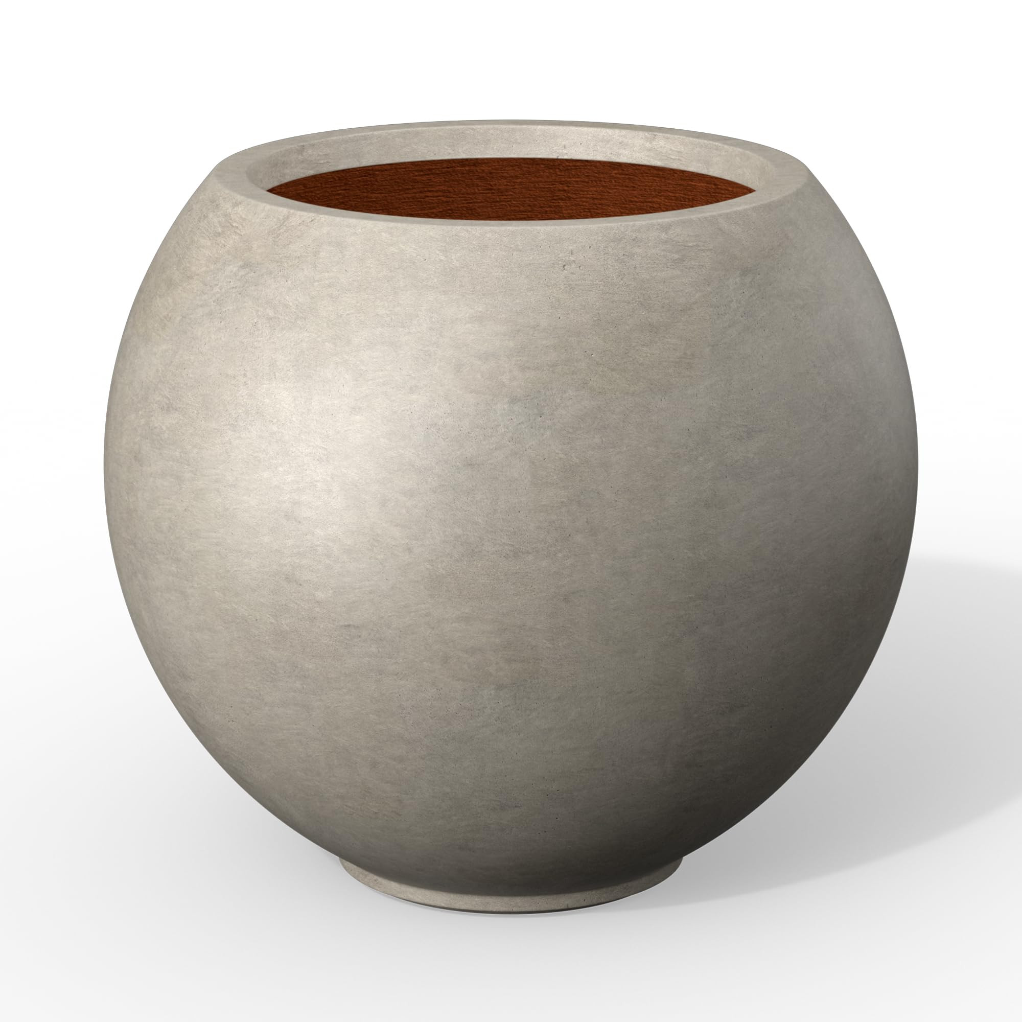 Kante Round Concrete Flower Pot, 19.3 Inch Dia (14" Opening) Sphere Shape Design Planter with Dra... | Amazon (US)