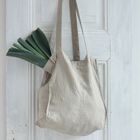 Linen Tote Bag Tote Bag Linen Shopping Bag Linen Shoulder | Etsy Canada | Etsy (CAD)