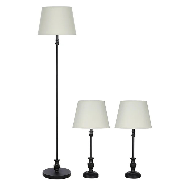 Better Homes & Gardens Traditional 3-Piece Table and Floor Lamp Set, Bronze | Walmart (US)