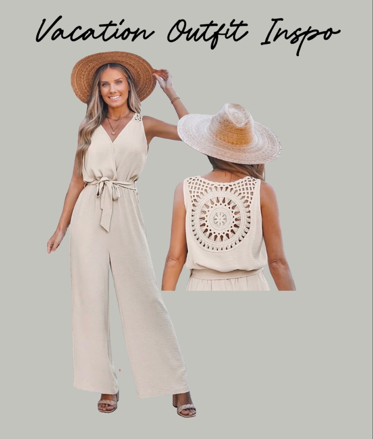 Resort-ready jumpsuit that’s lightweight, comfortable, and perfect for warm-weather travel. Wear it for dinners, sightseeing, or cruise nights. Easy to pack and super flattering. 

#SpringBreakOutfits #SwimwearWomen #VacationOutfits #ResortWear #BeachStyle #CruiseStyle

#LTKootd #LTKOver40 #LTKTravel