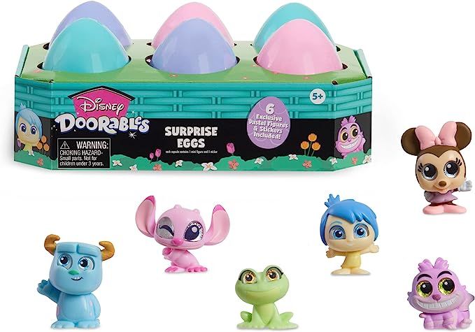 Disney Doorables 6-Pack Surprise Eggs, Includes Characters and Stickers, Easter Gifts and Basket ... | Amazon (US)