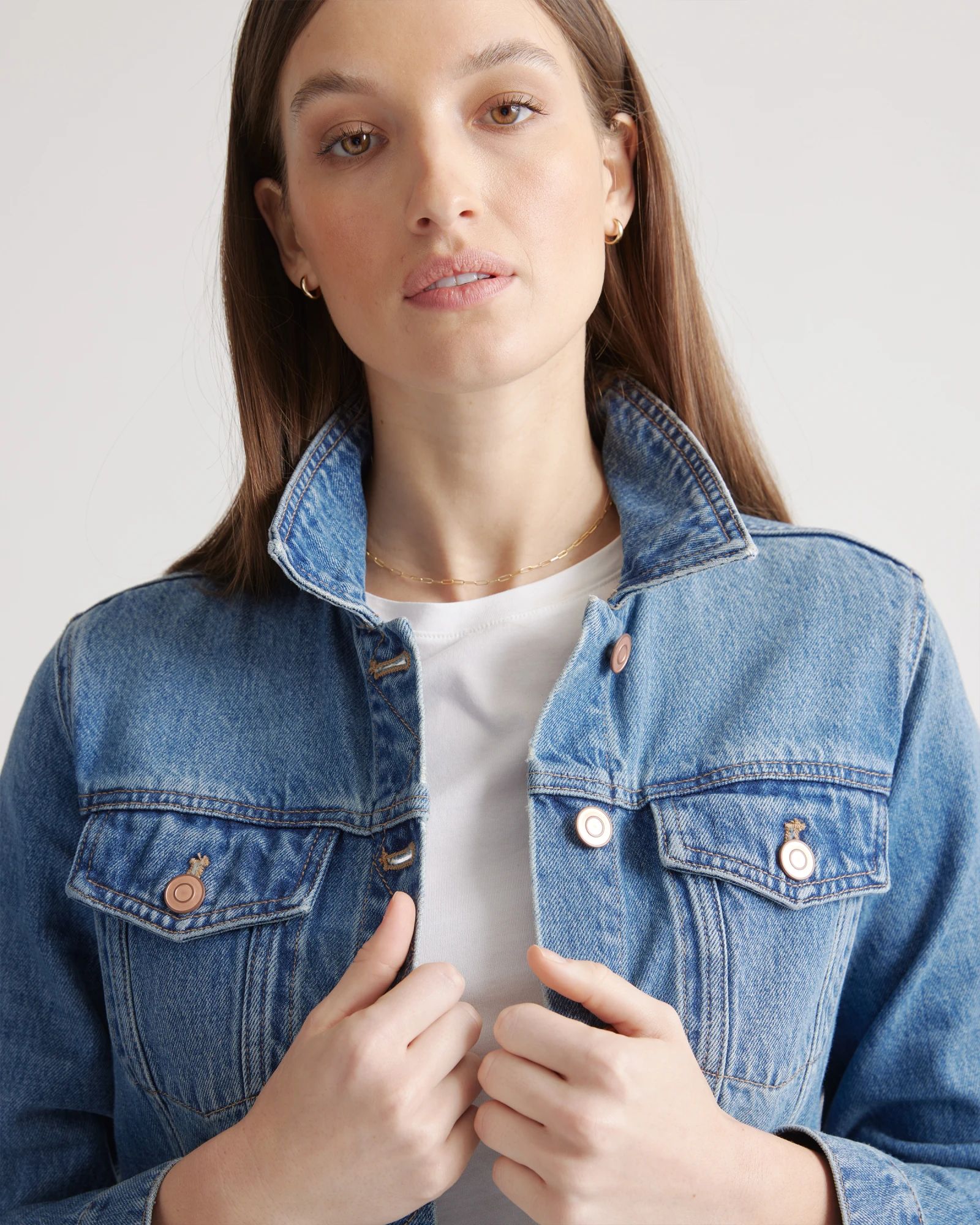 Women's 100% Organic Cotton Denim Jacket | Quince