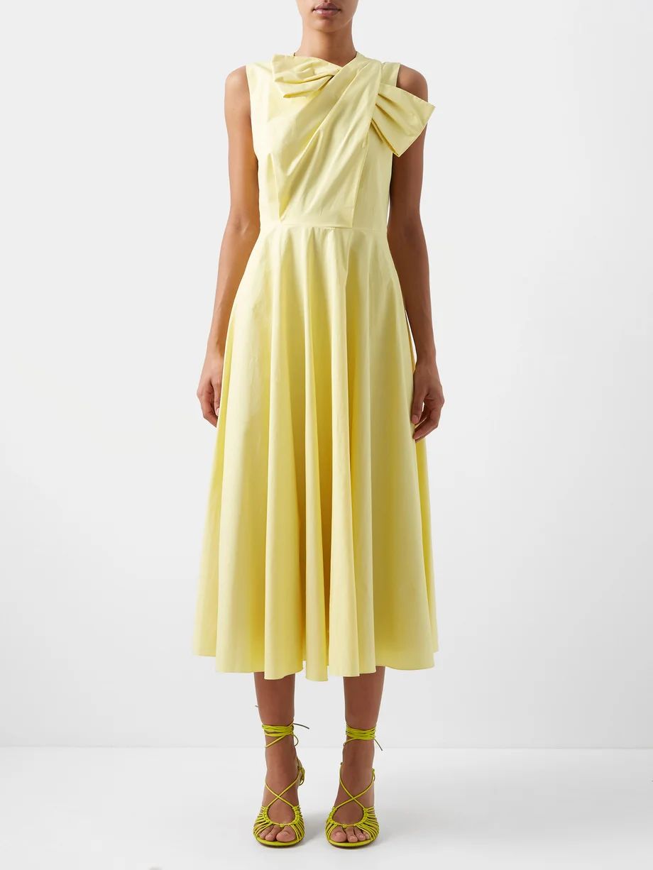 Brigitte bow-shoulder cotton midi dress | Roksanda | Matches (US)