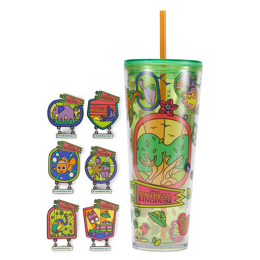 Disney's Animal Kingdom 24 oz. Starbucks Tumbler with Mystery Pin Blind Pack – 2-Pc. – Walt D... | Disney Store