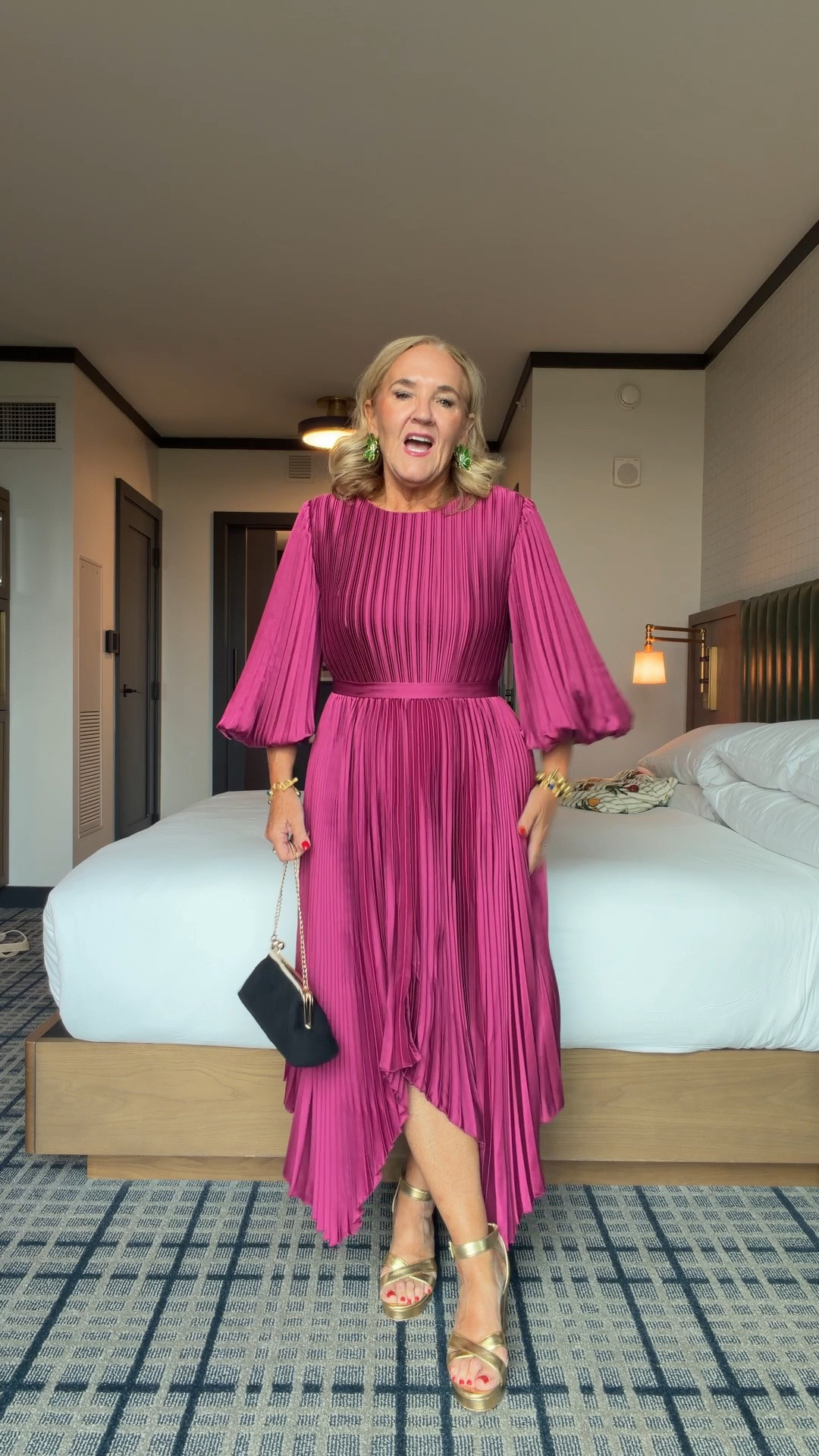 Cocktail party dress wedding guest dress 
Wearing a 10 petite. If ordering a petite, you must size up.
Dress is also available in a full length option perfect for mother of the bride mother of the groom and other black tie events

#LTKOver40 #LTKCon #LTKWedding