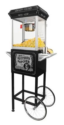 Funtime Popcorn Machines 4 Oz. Sideshow Hot Oil Kettle Popcorn Machine with Cart | Wayfair North America