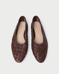 Landry Chocolate Woven Ballet Flat | Loeffler Randall