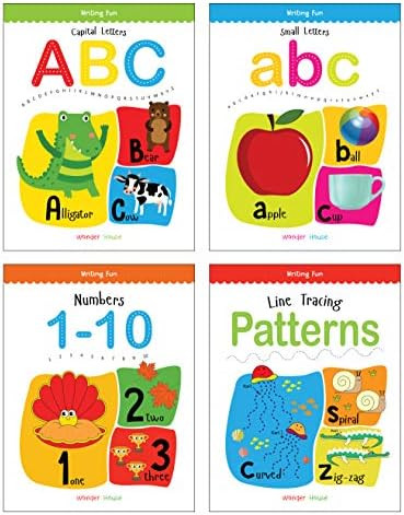 Writing Practice A Set Of 4 Books (Writing Fun Pack): Write And Practice Capital Letters, Small L... | Amazon (US)