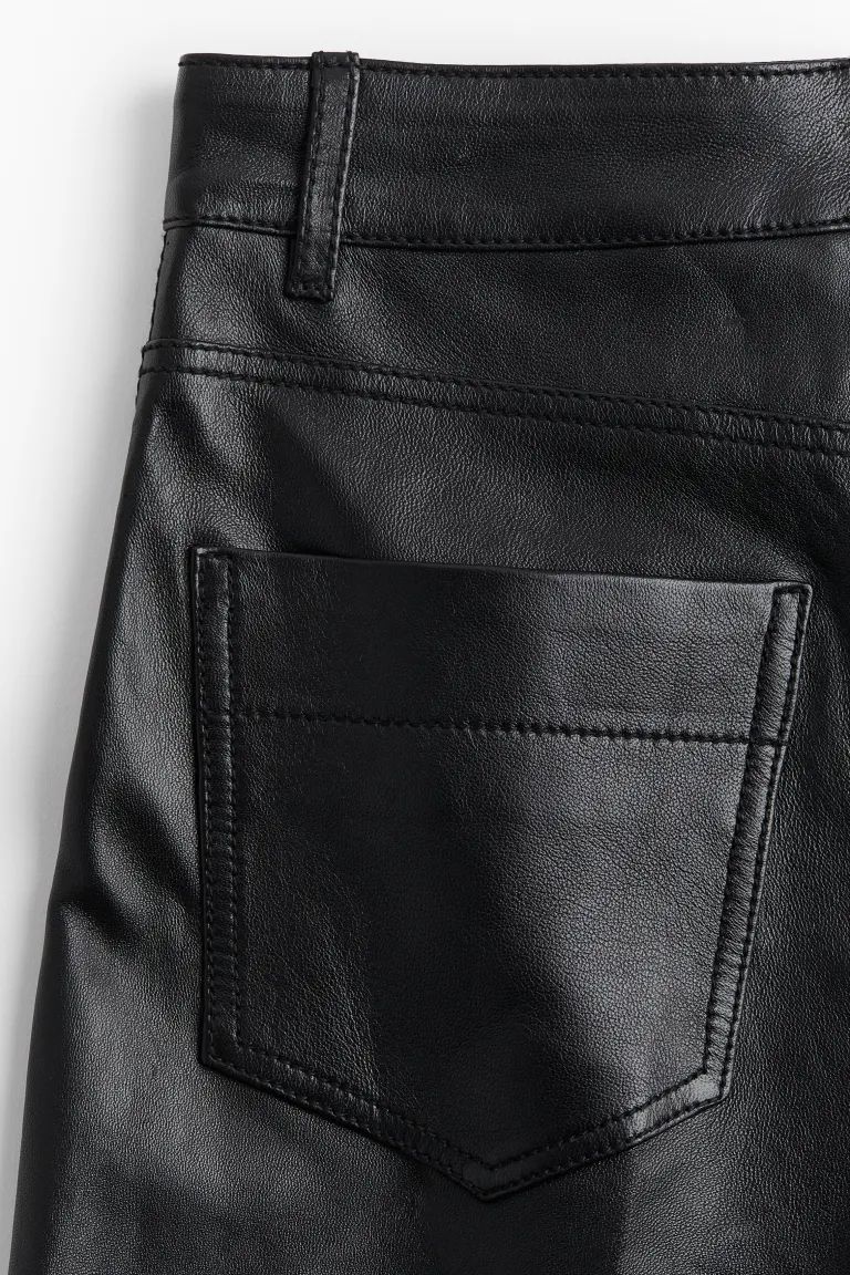 Crease-leg leather trousers | H&M (UK, MY, IN, SG, PH, TW, HK)