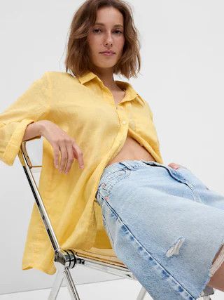 Linen Boyfriend Shirt | Gap (US)