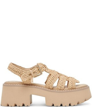Dolce Vita Latice Raffia Chunky Fisherman Inspired Platform Sandals | Dillard's | Dillard's
