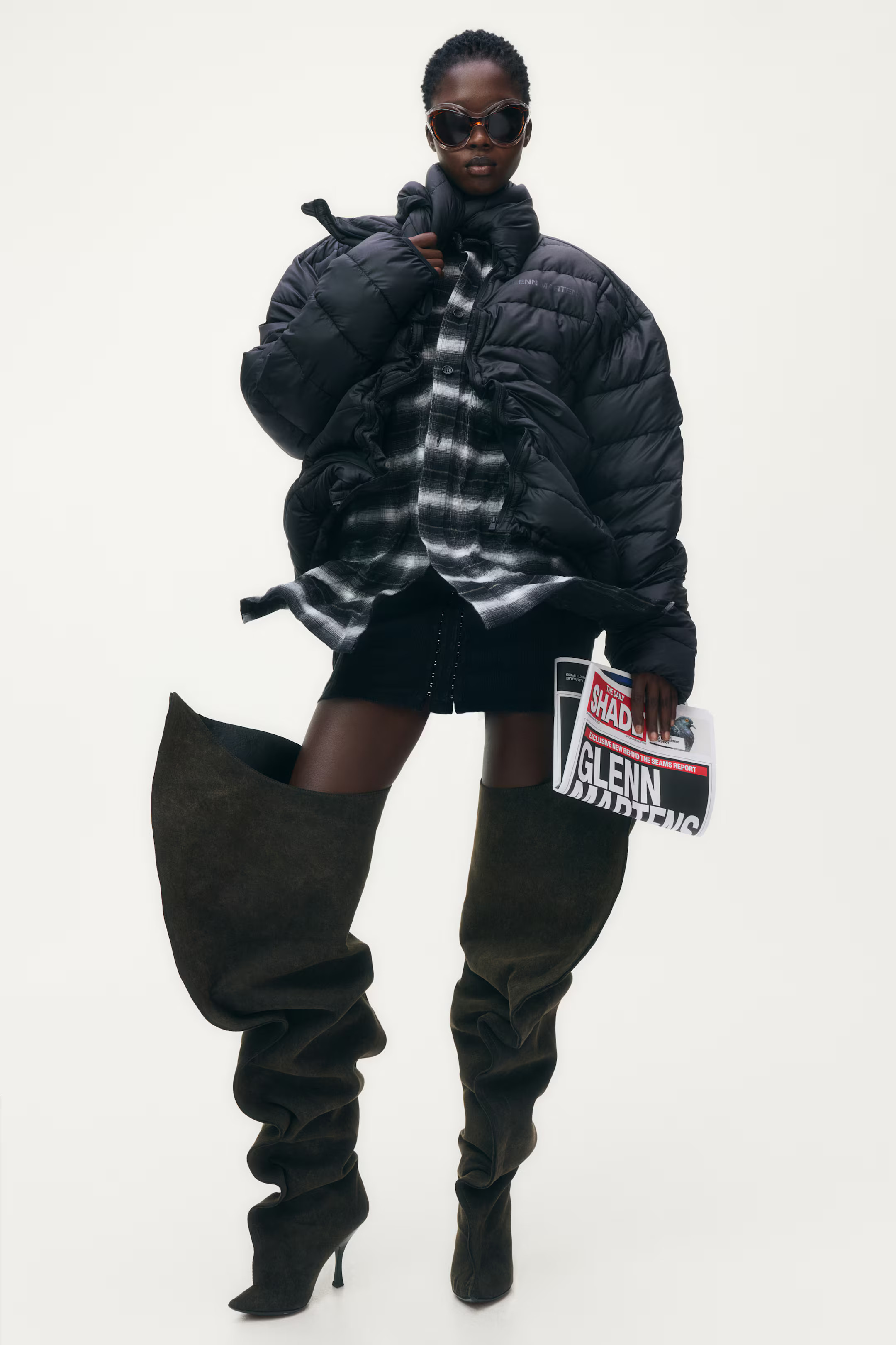 Thigh-High Denim Boots - Dark brown - Ladies | H&M US | H&M (US + CA)