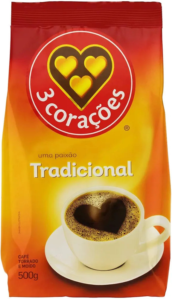 3 Corações Café Torrado E Moído Tradicional Pacote 500G | Amazon (BR)