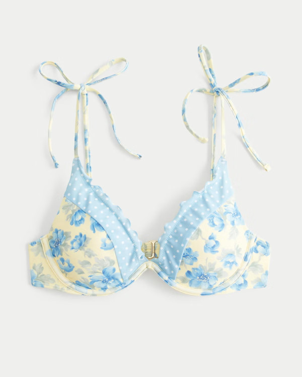 Women's Ruffle Edge Underwire Bikini Top | Women's Swimwear | HollisterCo.com | Hollister (UK)