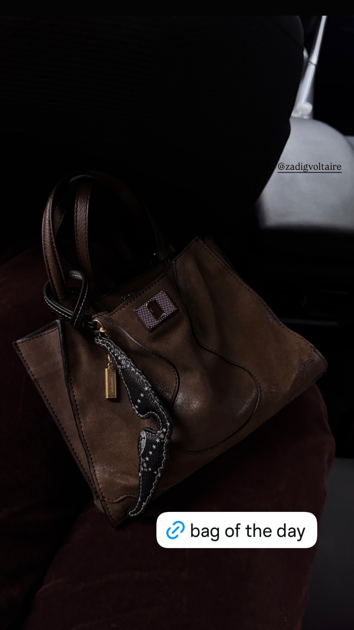 My handbag of the day. Love this chic suede handbag tote from Zadig & Voltaire. Gorgeous chocolate brown color with leather suede. Perfect medium sized bag for everyday use! … For more links to spring outfits 2026, country concert outfits, spring dresses, date night outfits, vacation outfits beach, business casual workwear, work outfts, travel outfits, follow me on LTK! ✨

#LTKSeasonal #LTKWorkwear #LTKootd