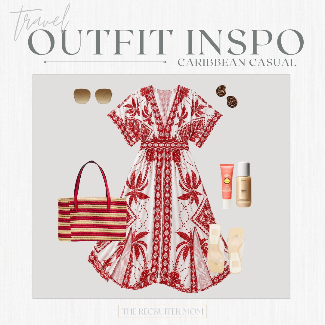 This red + white palm-print maxi is giving major resort-goddess energy 🌺 The print, the flowy fit, that striped tote… it's the kind of dress that makes you feel put-together with zero effort ❤️

#LTKSeasonal #LTKOver40 #LTKTravel
