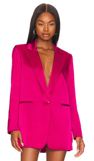 Denny Notch Blazer in Raspberry | Revolve Clothing (Global)