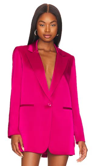 Denny Notch Blazer in Raspberry | Revolve Clothing (Global)