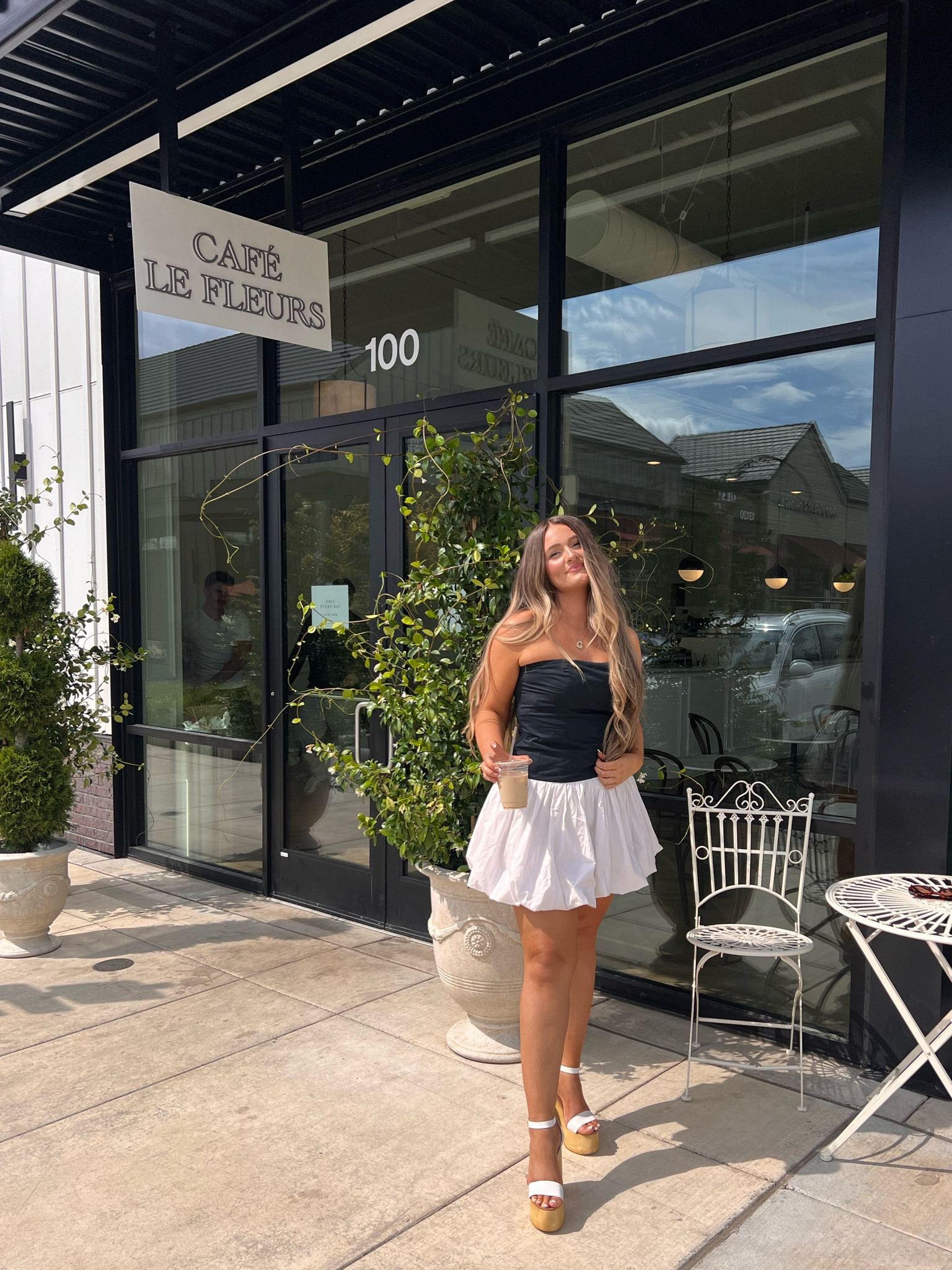 drop waist bandeau dress and clog heels 🤍💭✨🌾🍸💭