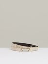 Reiss Stone Hayley Leather Square Hinge Belt | Reiss DE
