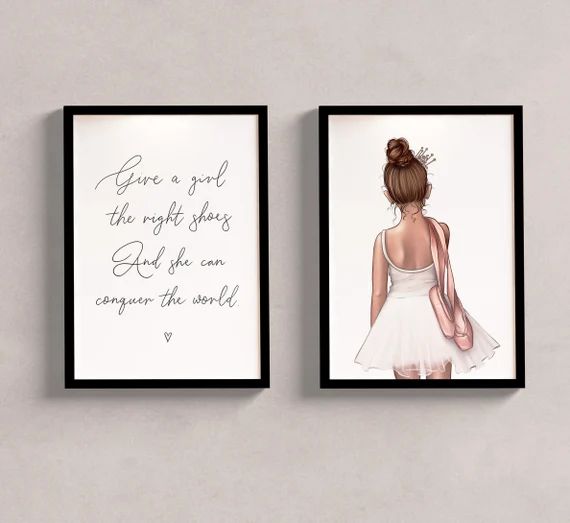 Set of 2 Custom Ballerina Prints Dance Quote Print Ballerina | Etsy | Etsy (US)