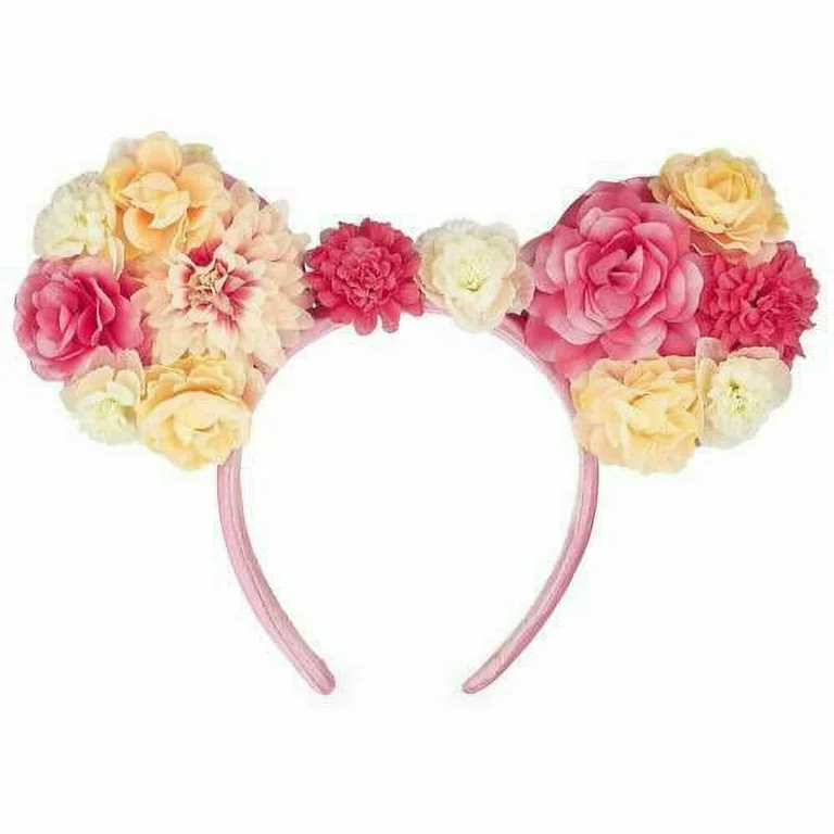 Disney- Minnie Mouse Girl's/Tween Ears Multi-Color Floral Crown Headband. | Walmart (US)