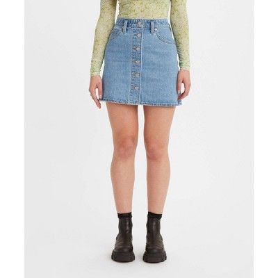Levi's® Women's Notch Mini A-Line Skirt - Light Indigo Stonewash | Target