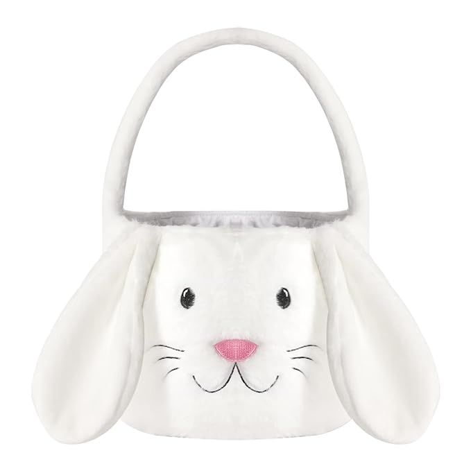 Easter Bunny Basket Cute Easter Bucket Bags with Rabbit Ears for Easter Eggs Hunting,Easter Decor... | Amazon (US)