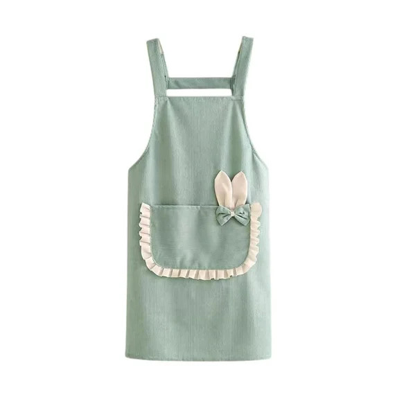 Taotanxi Women'S Cute Bunny Ears Apron With Pockets, Comfortable Kitchen Apron, Perfect for Coffe... | Walmart (US)