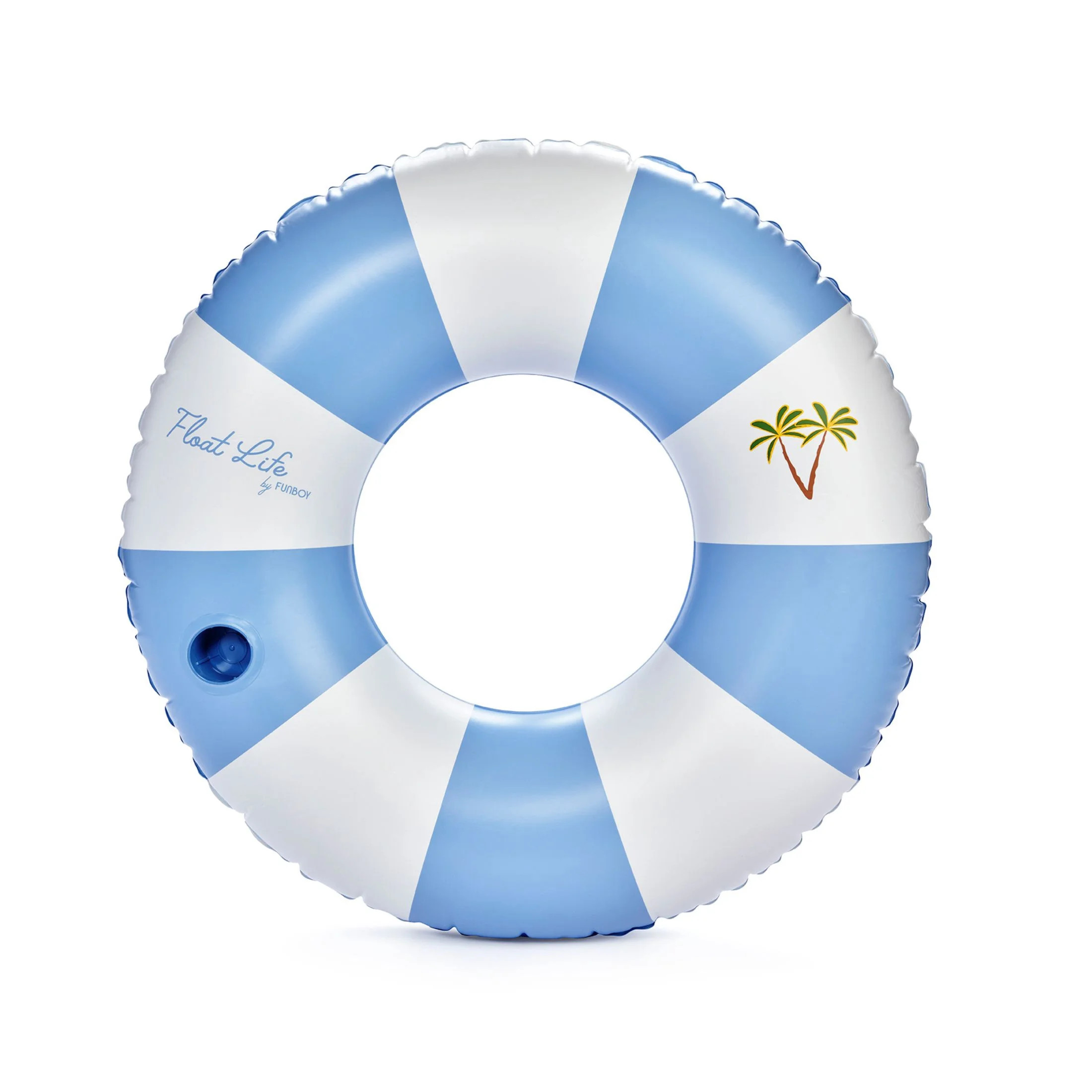 Float Life by FUNBOY Blue Cabana Stripe Luxury Tube Pool Float, Cup-Holder, 43" Oversized Design,... | Walmart (US)