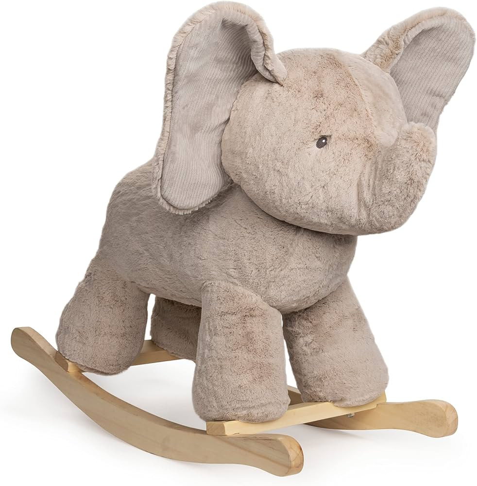 GUND Baby Elephant Rocker with Wooden Base Plush Stuffed Animal Nursery, Gray, 23" | Amazon (US)