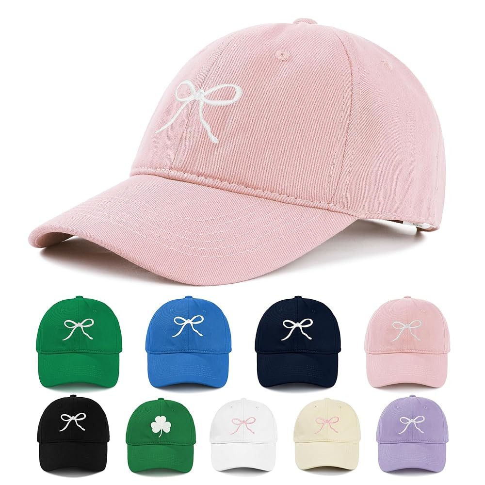 Zando Bow Baseball Cap for Women Men Girls Dad Trendy Adjustable Trucker Hat Cute Y2k Travel Golf... | Amazon (US)