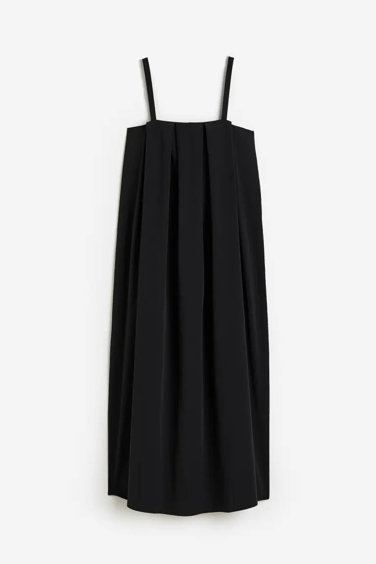 Robe plissée - Noir - FEMME | H&M FR | H&M (FR, IT, ES, PT, BE)